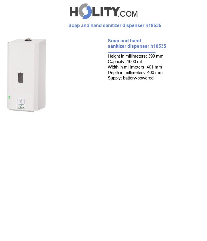 Soap and hand sanitizer dispenser h18535