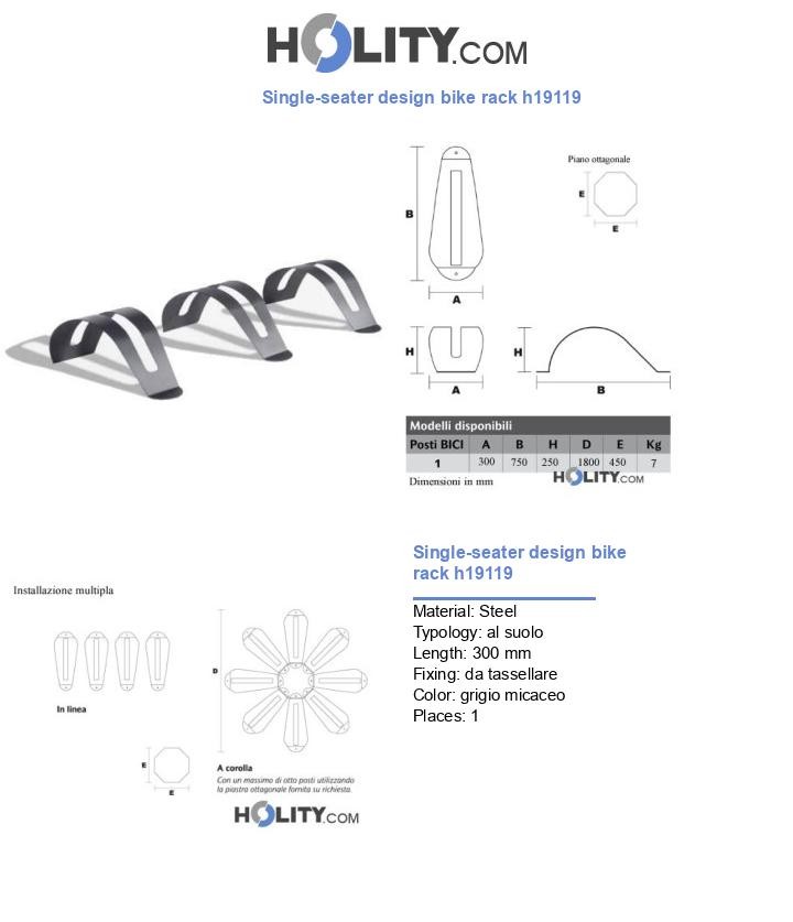 Single-seater design bike rack h19119