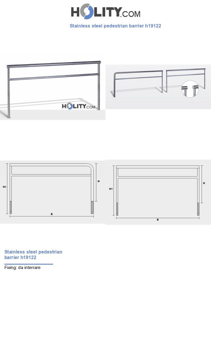 Stainless steel pedestrian barrier h19122
