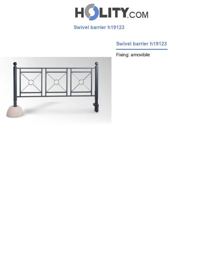 Swivel barrier h19123