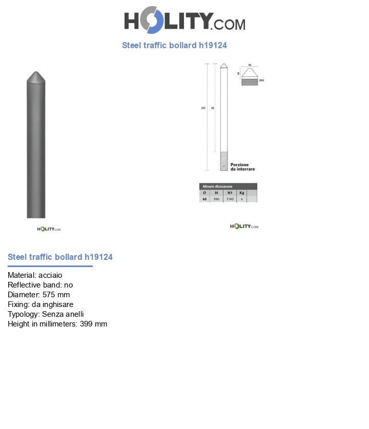 Steel traffic bollard h19124