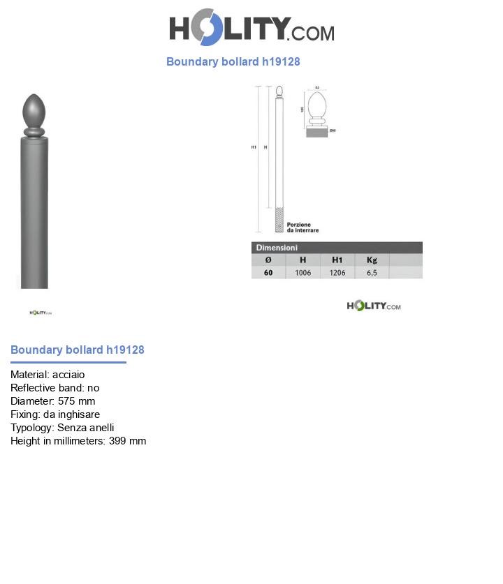 Boundary bollard h19128