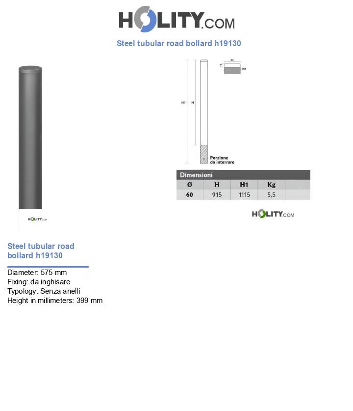 Steel tubular road bollard h19130