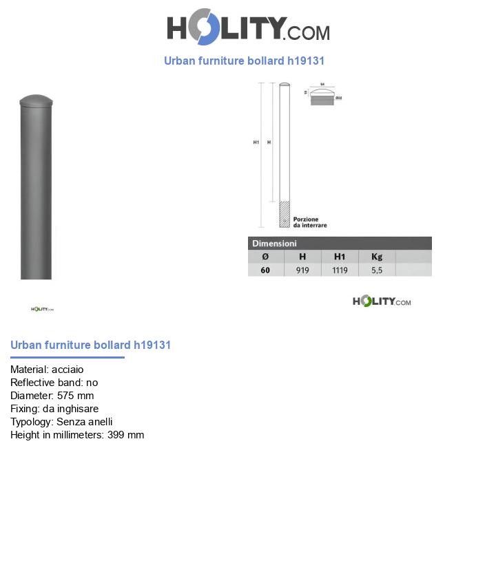 Urban furniture bollard h19131
