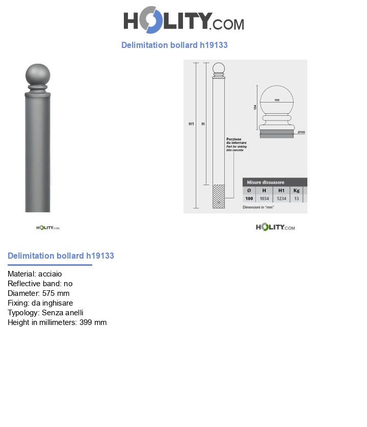 Delimitation bollard h19133