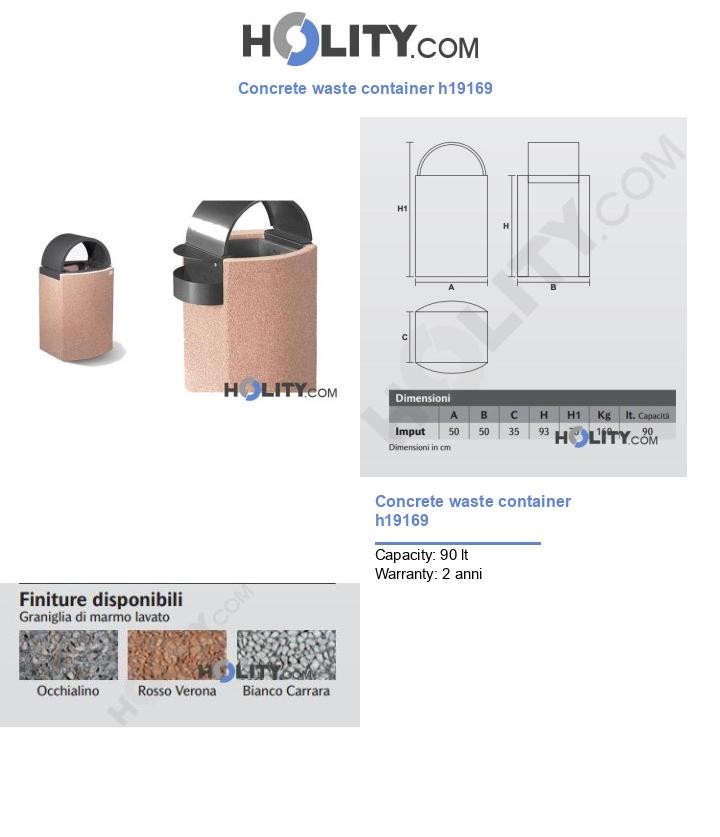Concrete waste container h19169