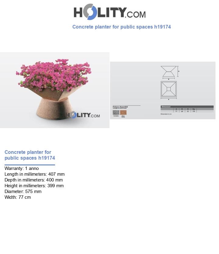 Concrete planter for public spaces h19174