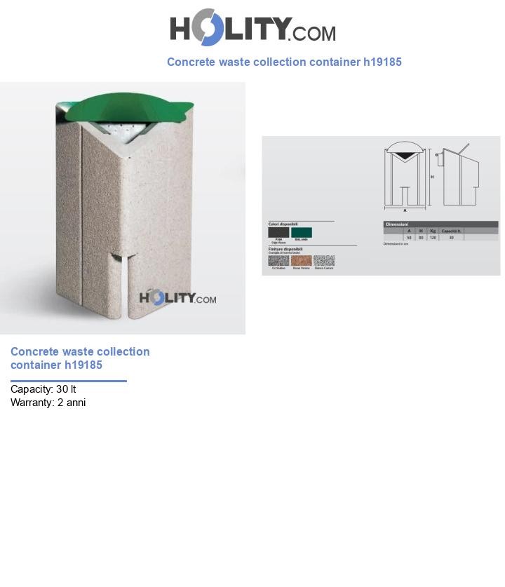 Concrete waste collection container h19185