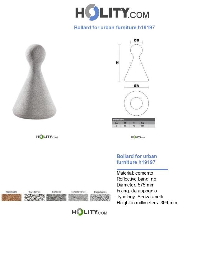 Bollard for urban furniture h19197