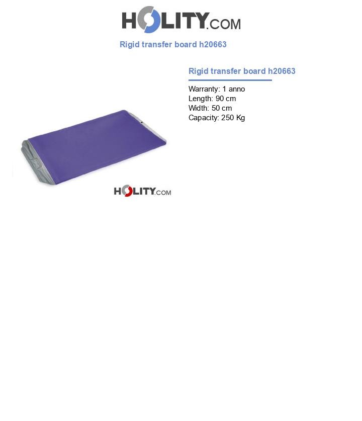Rigid transfer board h20663