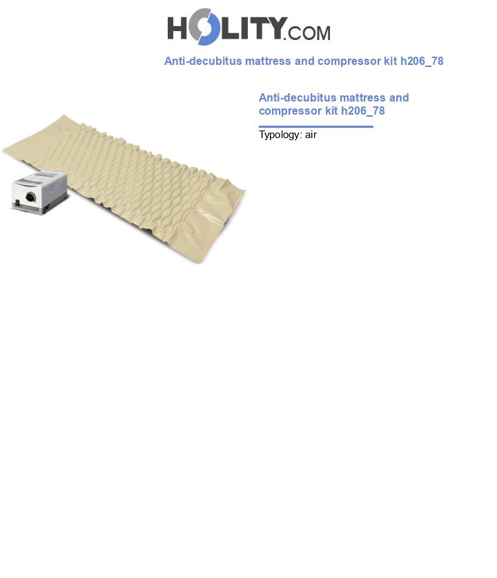 Anti-decubitus mattress and compressor kit h206_78