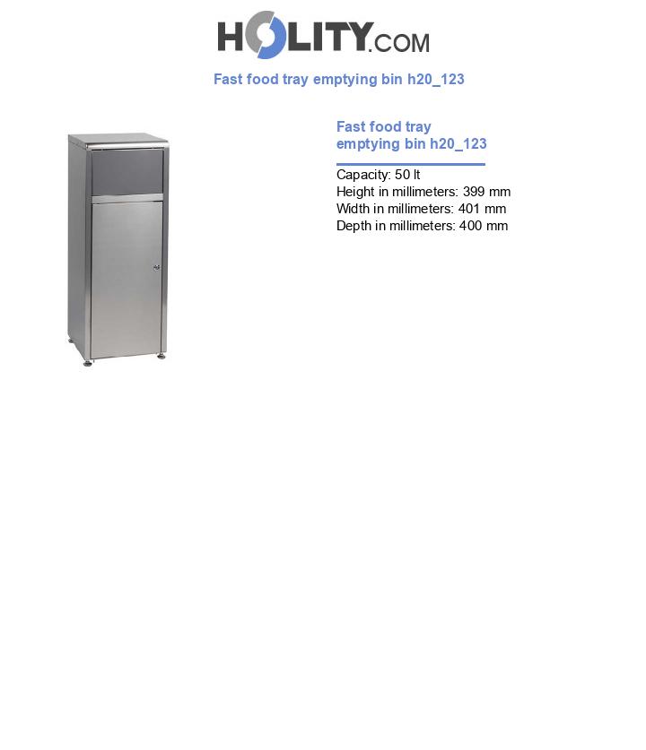Fast food tray emptying bin h20_123