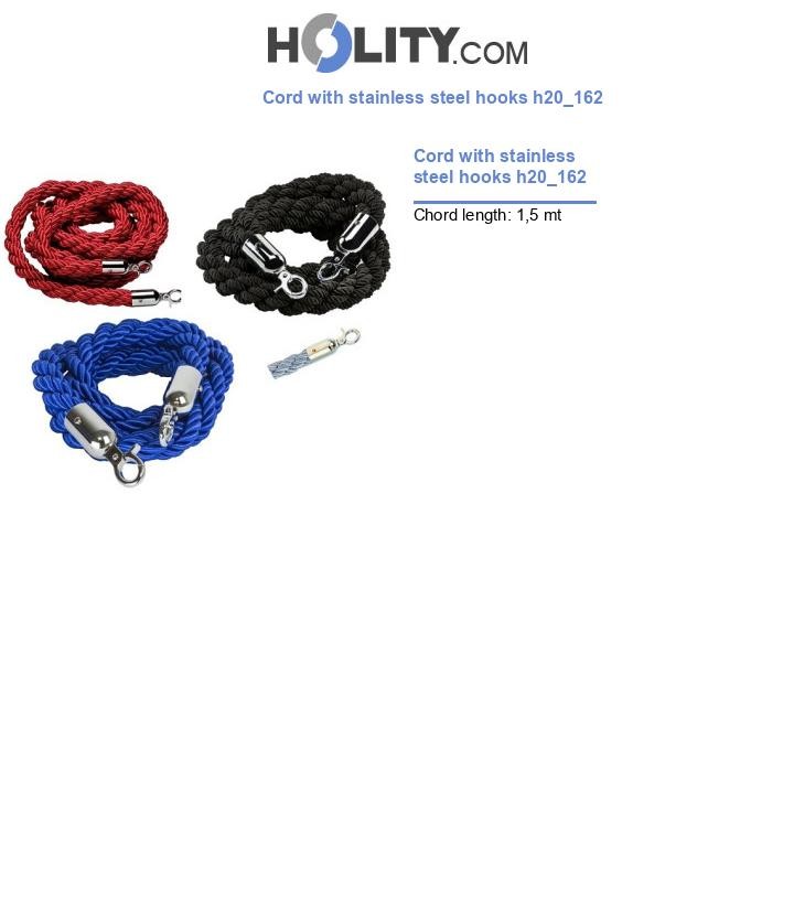 Cord with stainless steel hooks h20_162