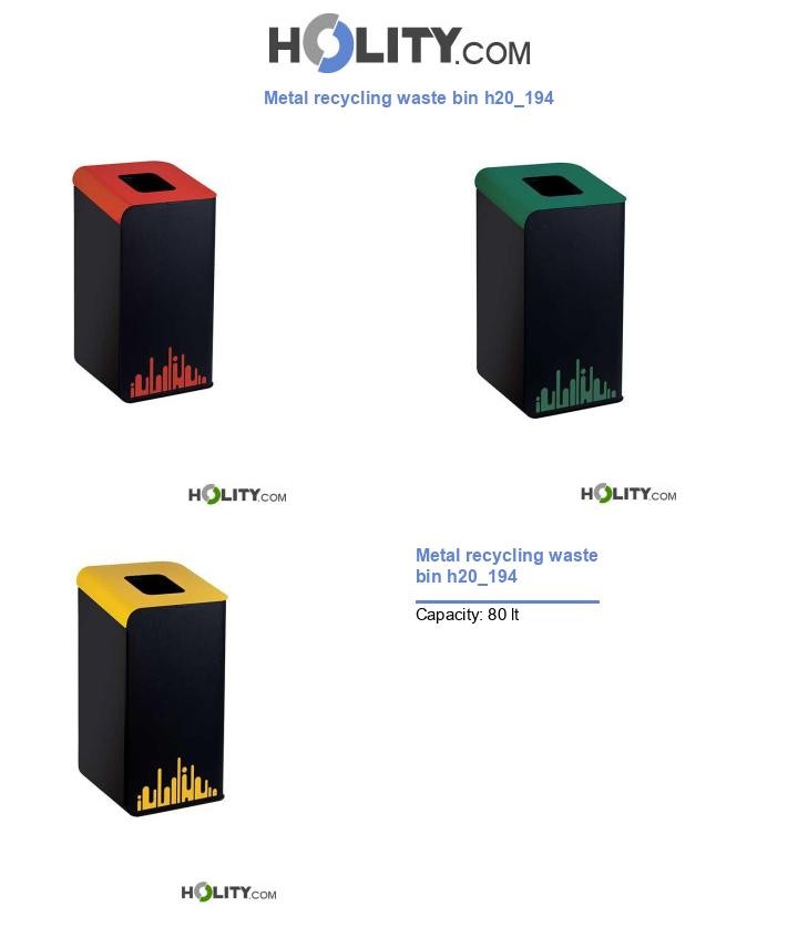 Metal recycling waste bin h20_194