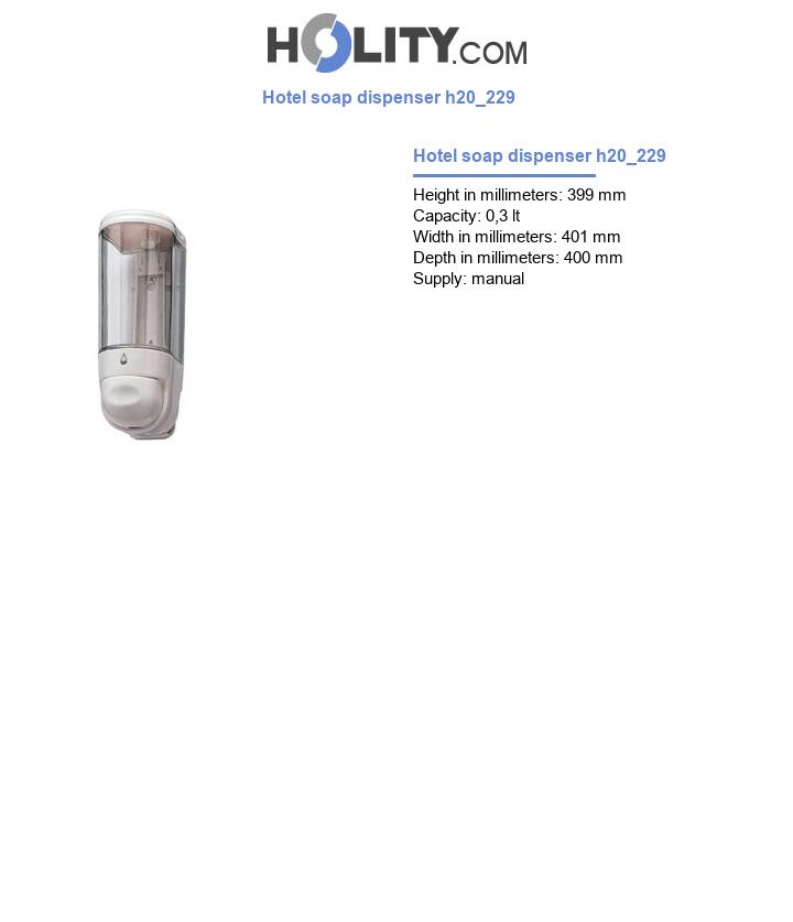 Hotel soap dispenser h20_229
