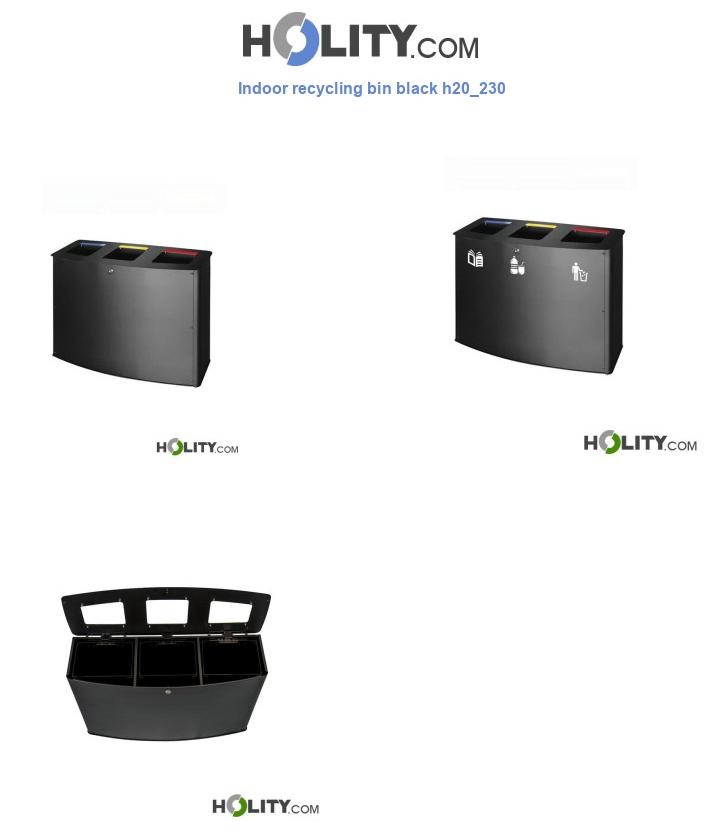 Indoor recycling bin black h20_230