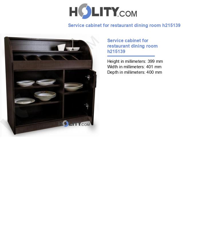 Service cabinet for restaurant dining room h215139