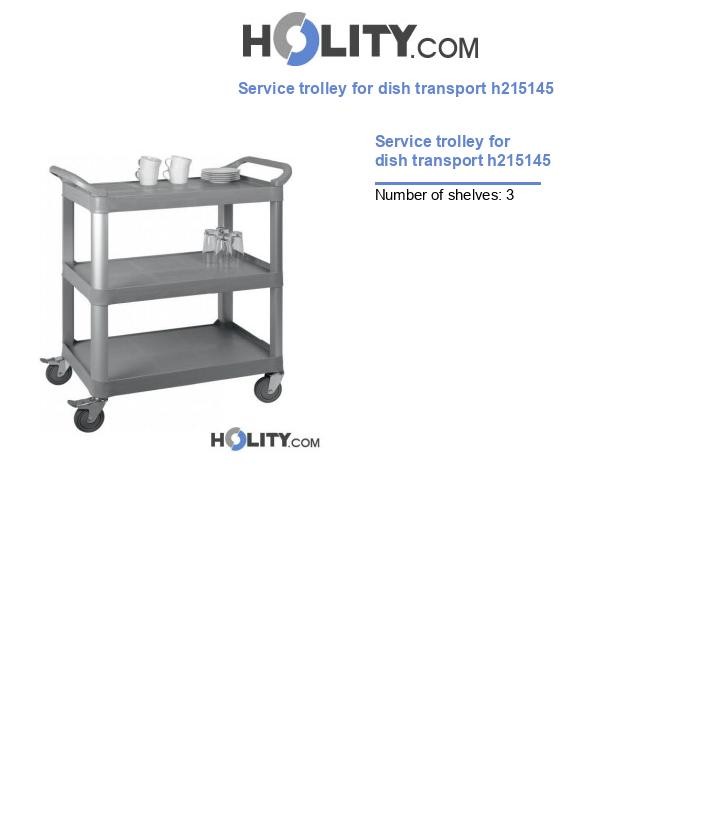 Service trolley for dish transport h215145