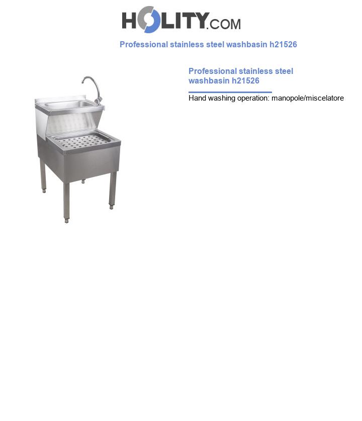 Professional stainless steel washbasin h21526