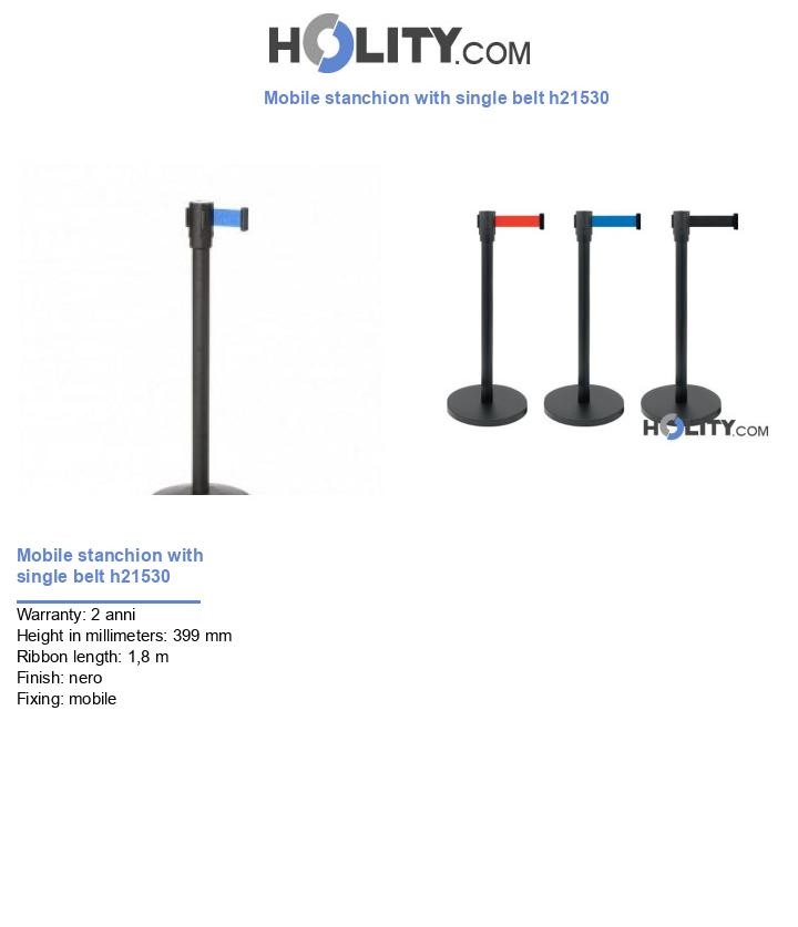Mobile stanchion with single belt h21530