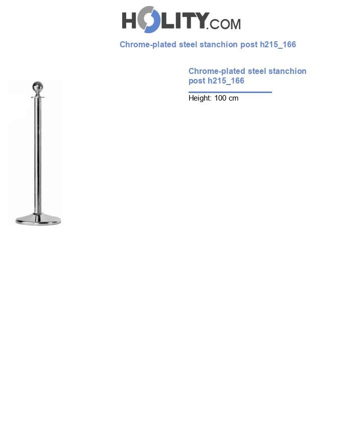 Chrome-plated steel stanchion post h215_166