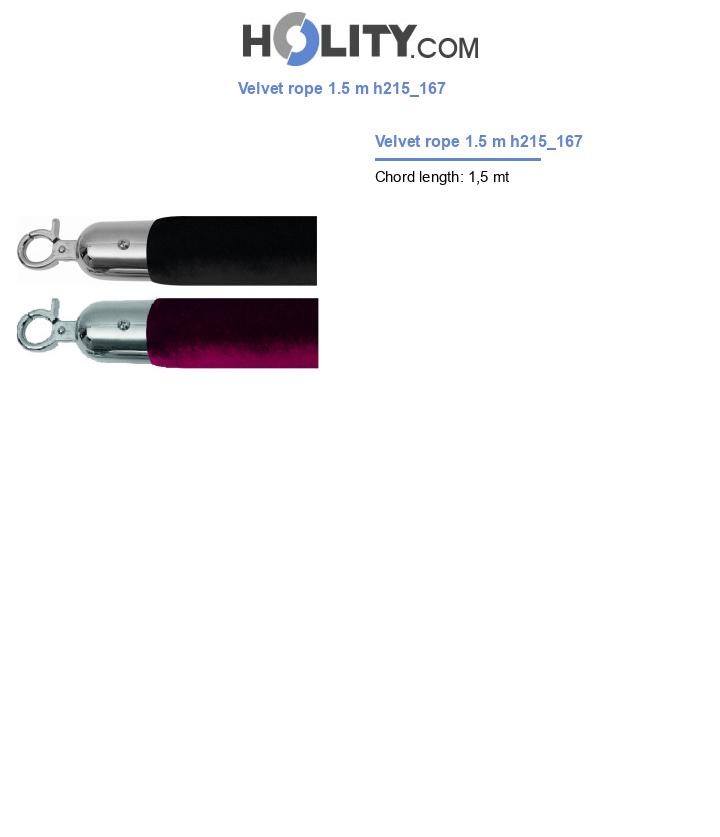 Velvet rope 1.5 m h215_167