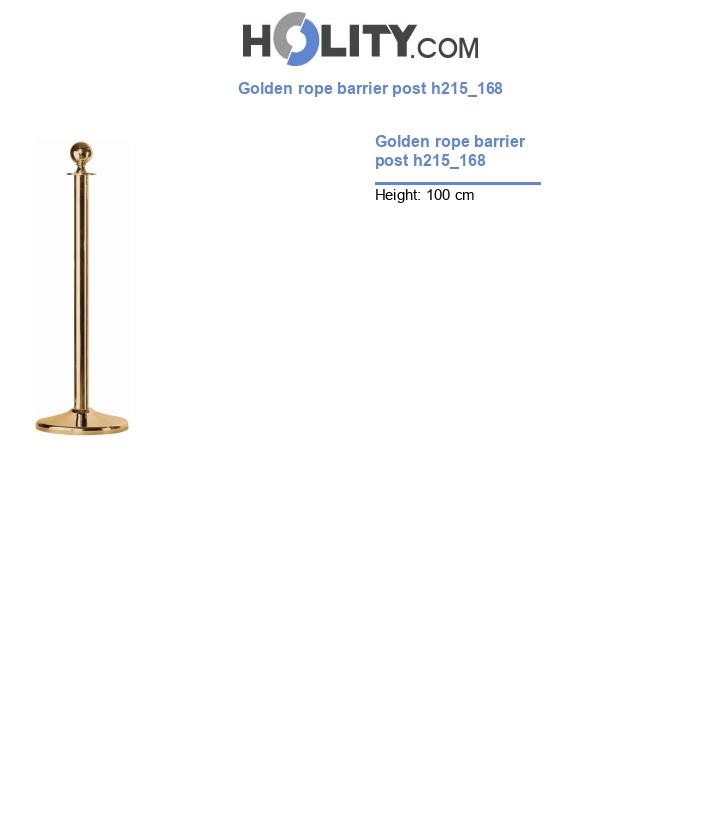 Golden rope barrier post h215_168