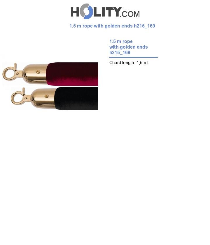 1.5 m rope with golden ends h215_169