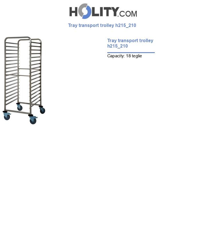 Tray transport trolley h215_210