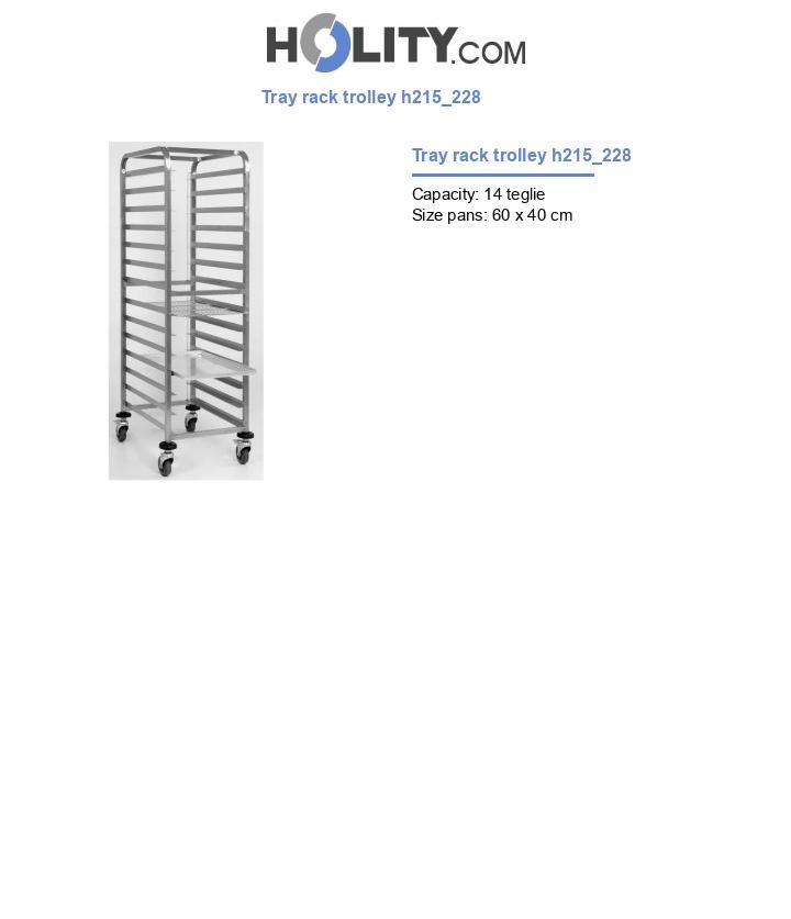 Tray rack trolley h215_228