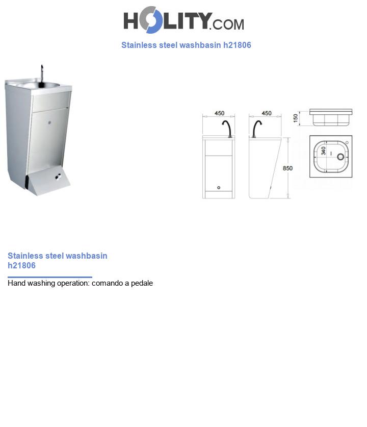 Stainless steel washbasin h21806