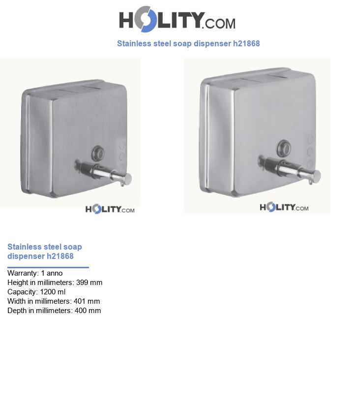 Stainless steel soap dispenser h21868