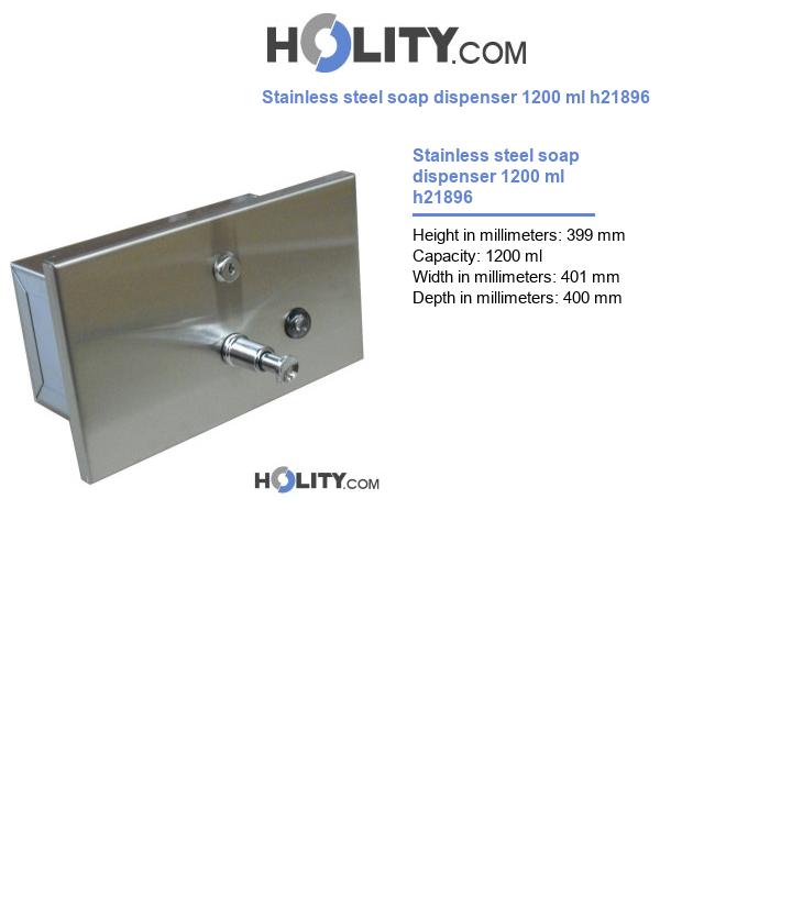 Stainless steel soap dispenser 1200 ml h21896