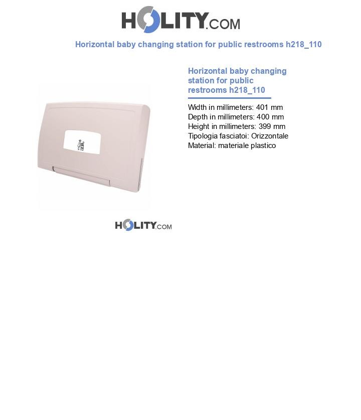 Horizontal baby changing station for public restrooms h218_110
