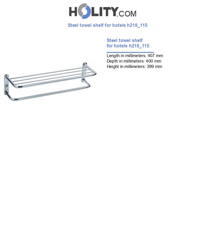 Steel towel shelf for hotels h218_115