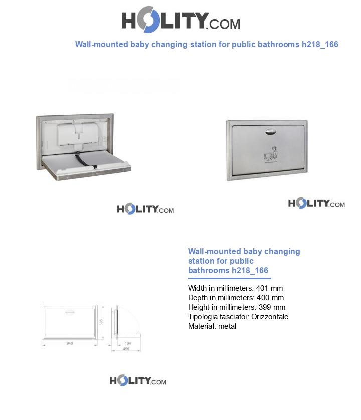 Wall-mounted baby changing station for public bathrooms h218_166
