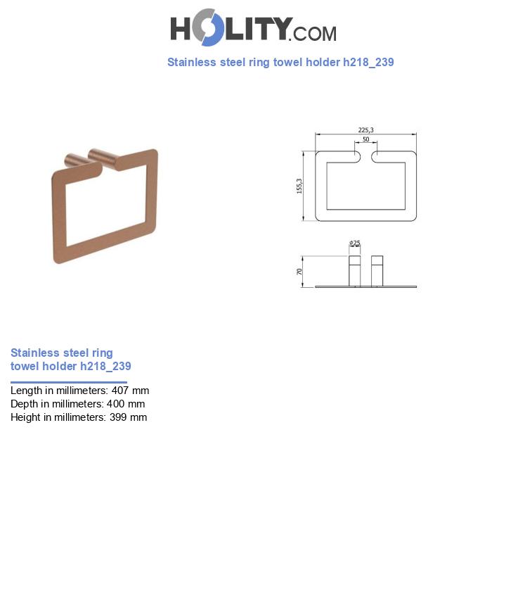 Stainless steel ring towel holder h218_239