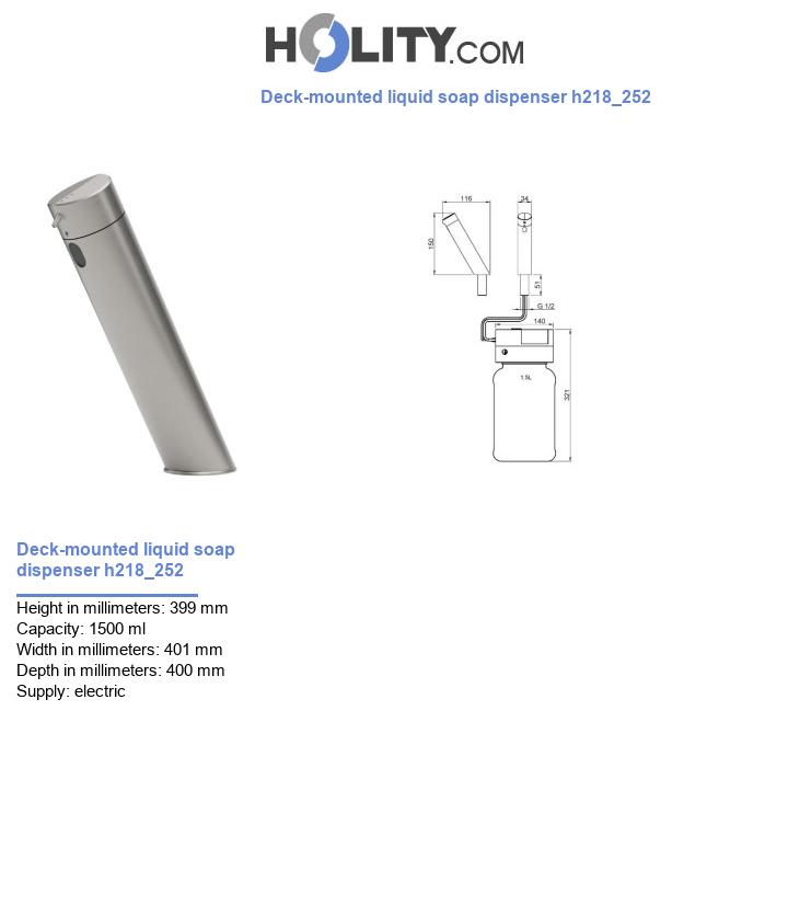 Deck-mounted liquid soap dispenser h218_252