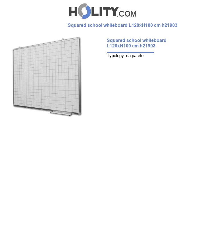 Squared school whiteboard L120xH100 cm h21903