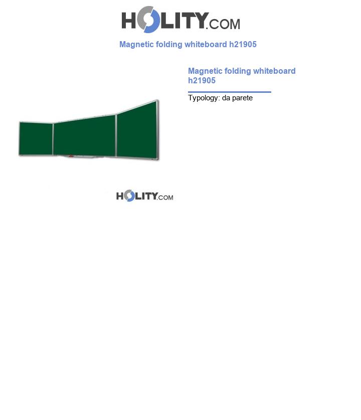 Magnetic folding whiteboard h21905