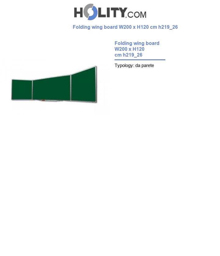 Folding wing board W200 x H120 cm h219_26