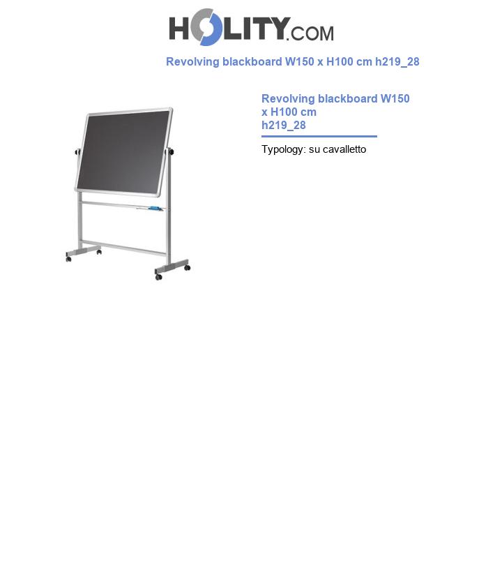 Revolving blackboard W150 x H100 cm h219_28