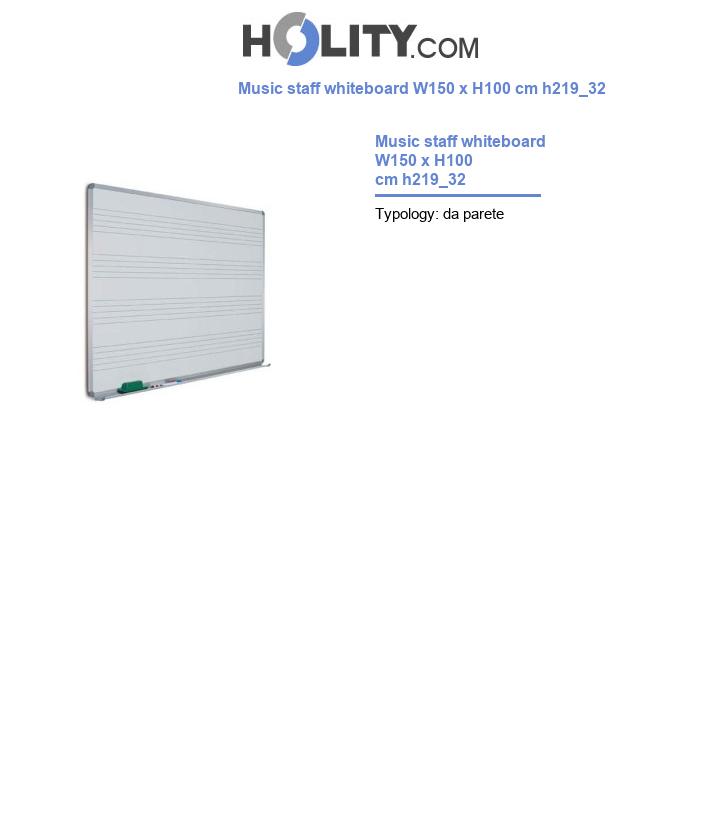 Music staff whiteboard W150 x H100 cm h219_32
