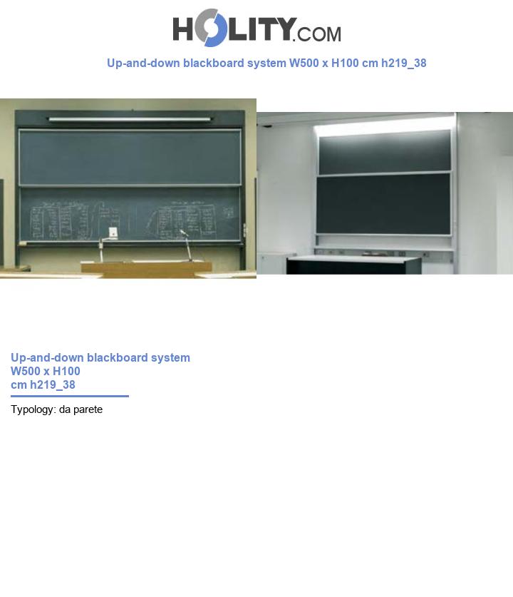 Up-and-down blackboard system W500 x H100 cm h219_38