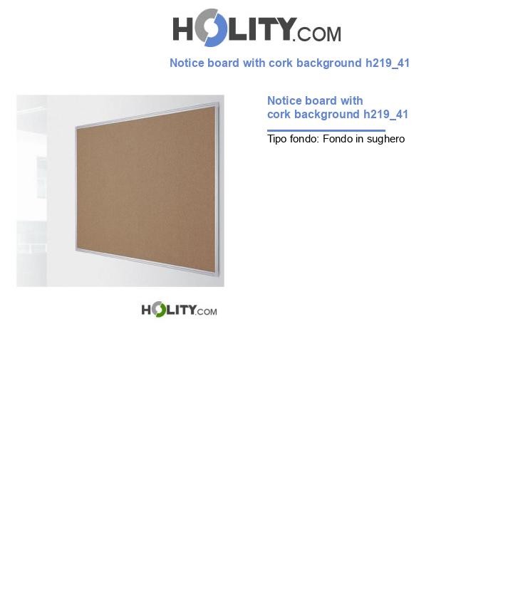Notice board with cork background h219_41