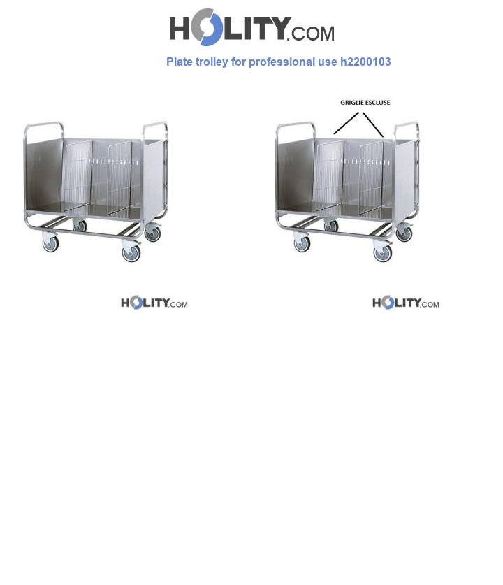 Plate trolley for professional use h2200103