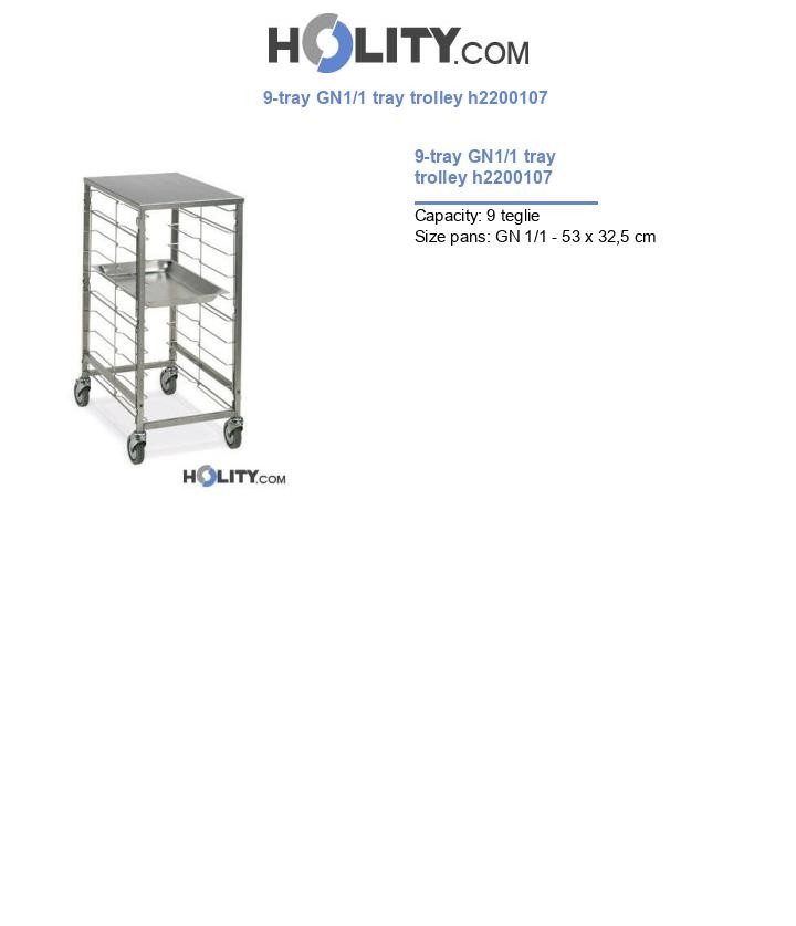 9-tray GN1/1 tray trolley h2200107