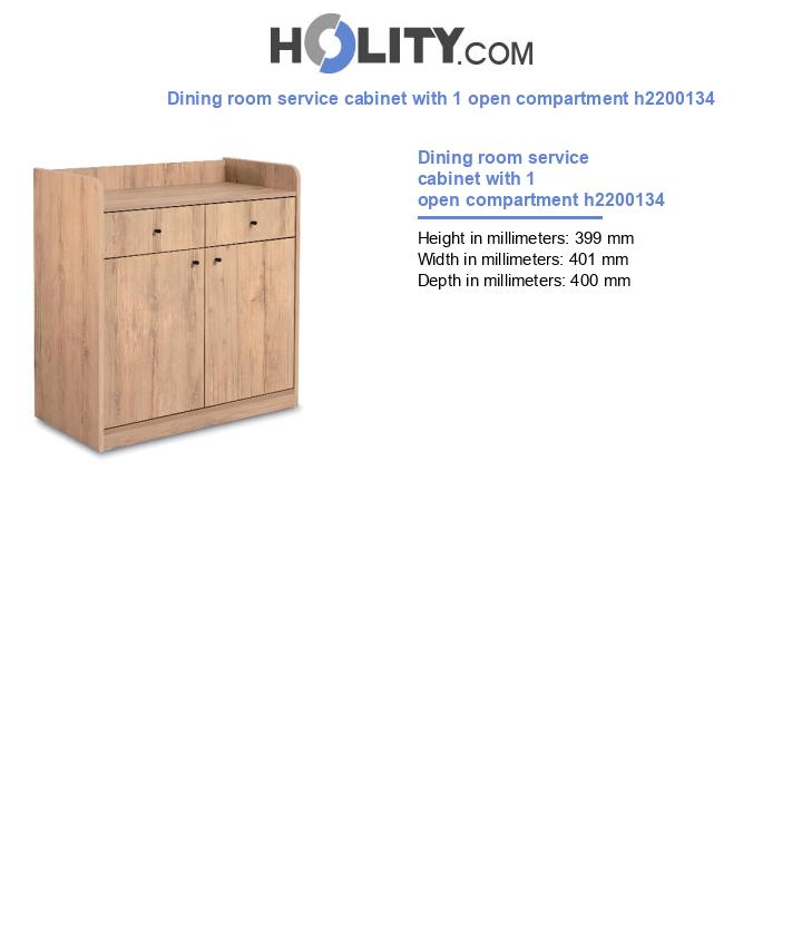 Dining room service cabinet with 1 open compartment h2200134