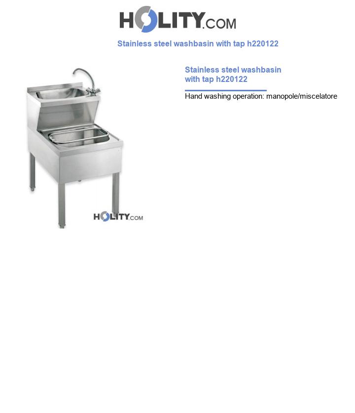 Stainless steel washbasin with tap h220122