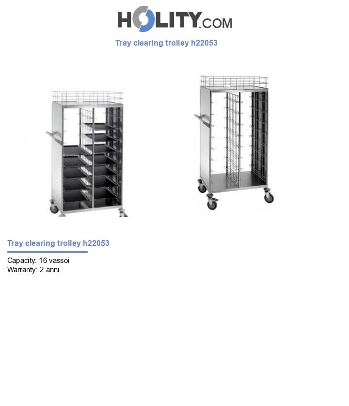 Tray clearing trolley h22053